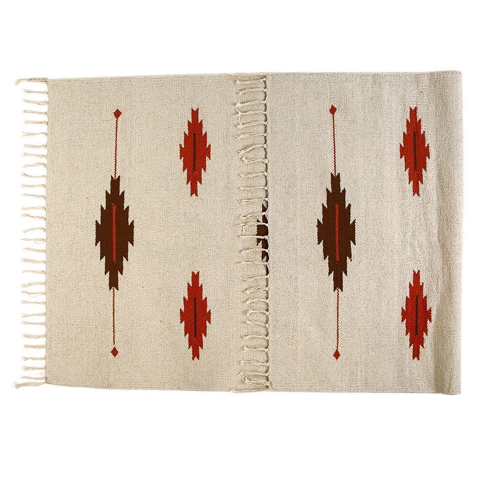 Tapete Para Quarto Ou Sala 80X150 Cm Kilim Havan Casa - Natural Terracota TI