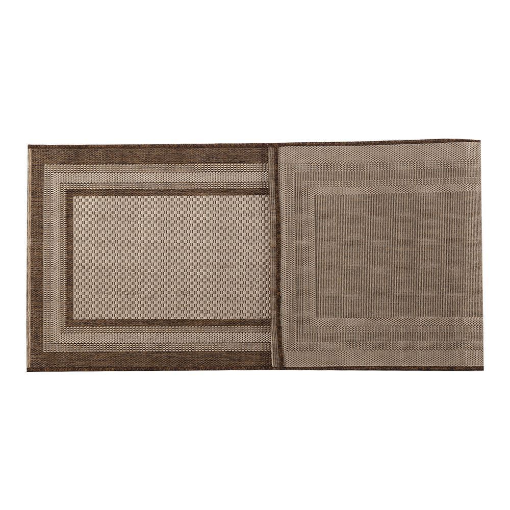 Tapete Passadeira 66X200 Cm Cancun Sisal Havan Casa - Bordas Marrom