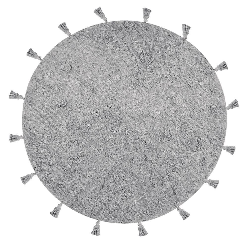 Tapete Redondo Infantil 150 Cm Poa Havan Casa - Cinza