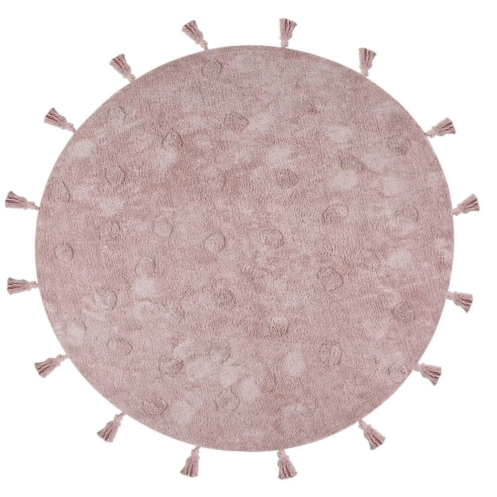 Tapete Redondo Infantil 150X150 Cm Poa Havan Casa - Rosa