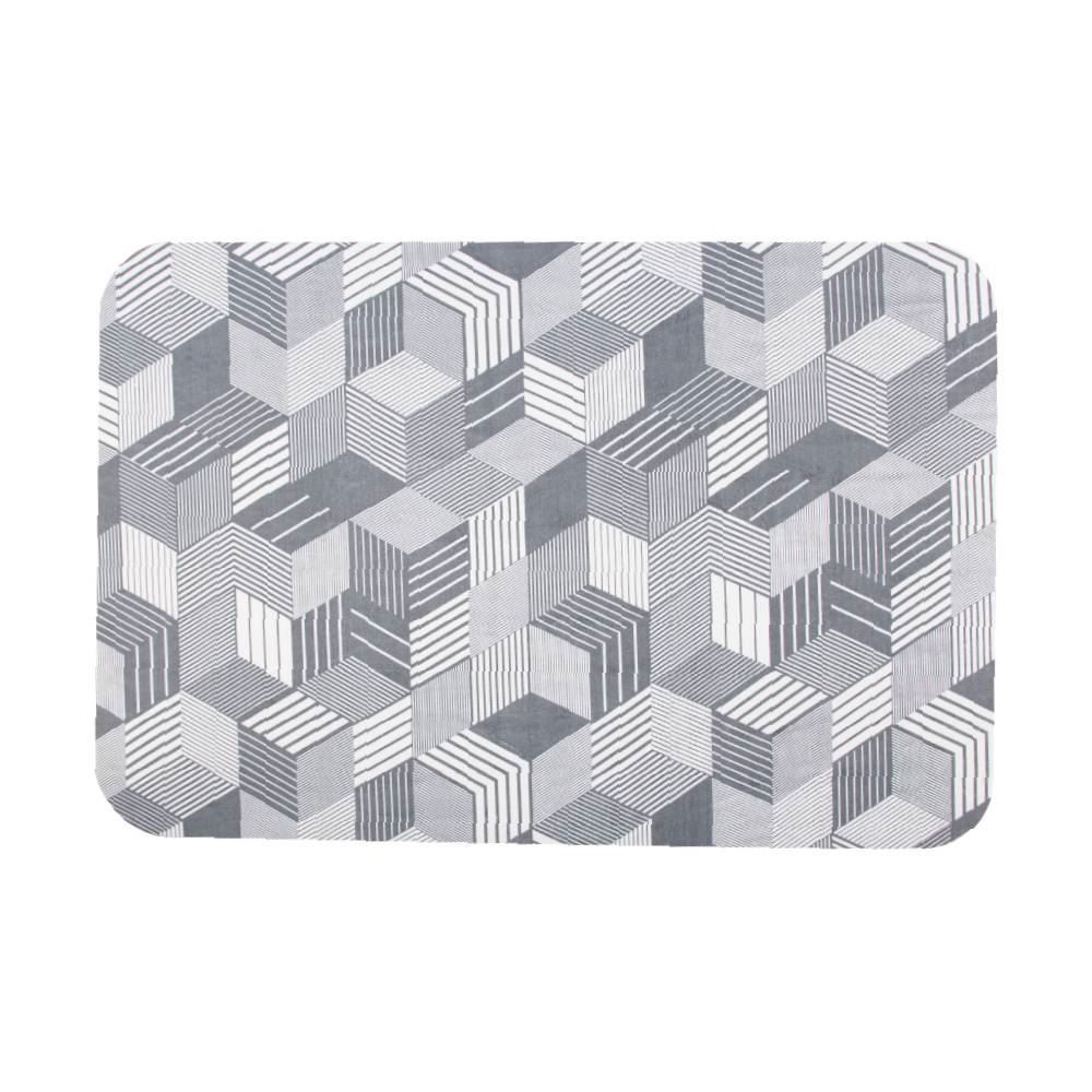 Tapete Para Quarto E Sala Tecil 40X60 Cm Havan Casa - 3D Cinza