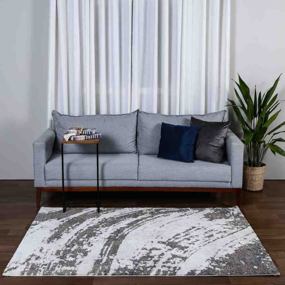 Tapete Para Sala Tokyo 2,00X2,50 M Havan Casa - Off e Azul