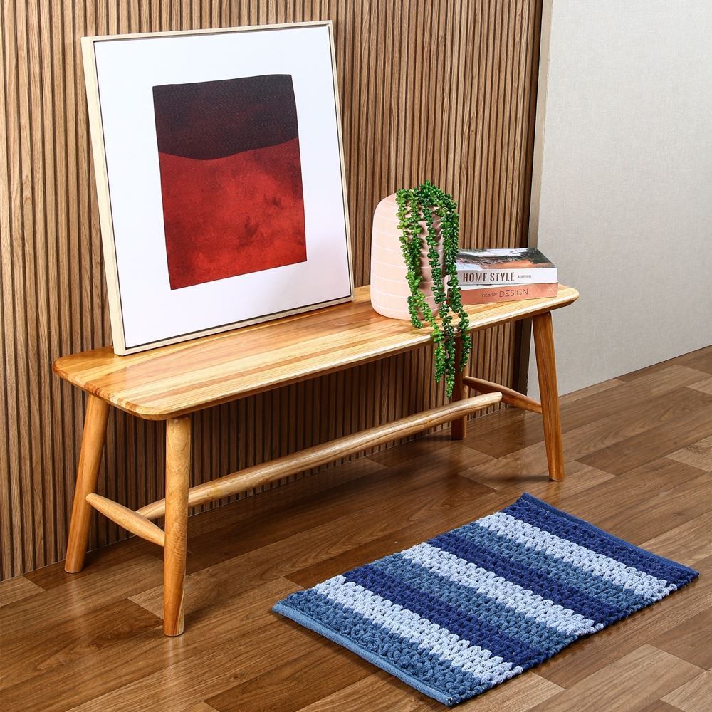 Tapete Para Banheiro Tresse 45X75 Cm Havan - Azul Marinho