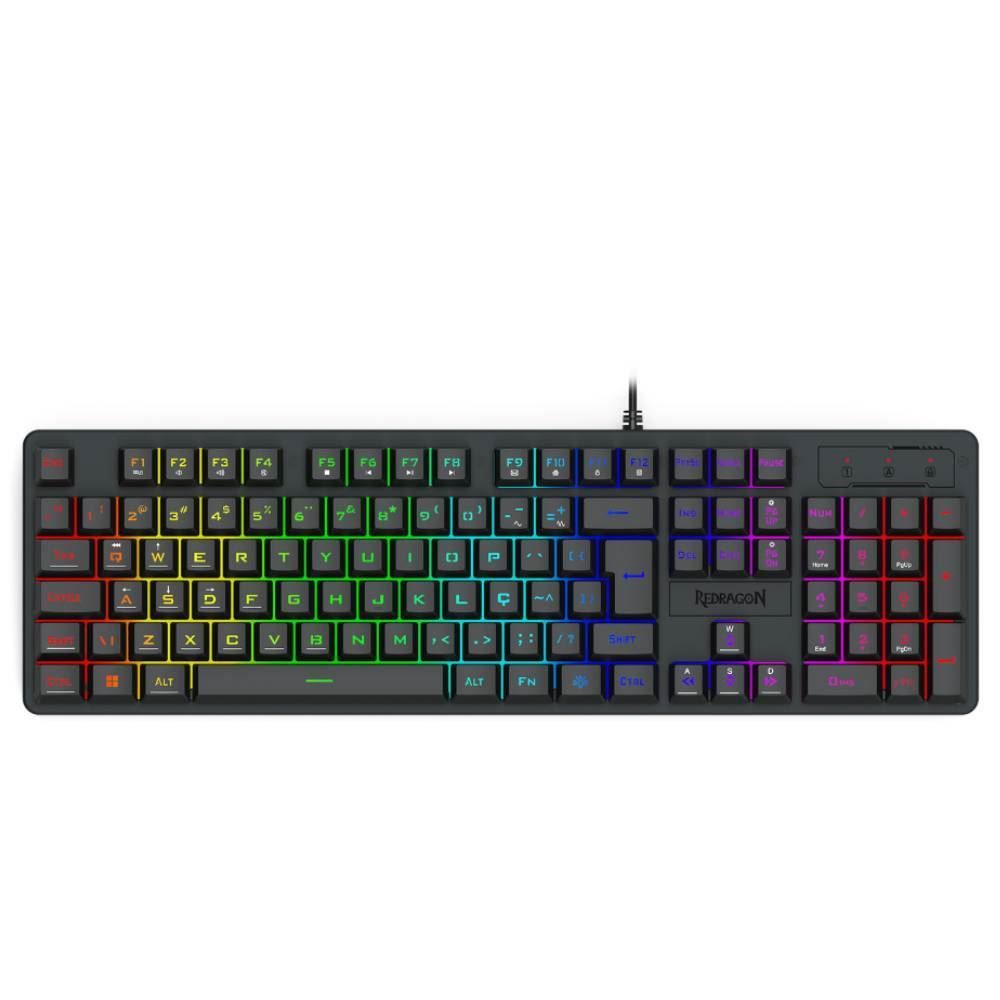 Teclado Gamer Redragon Netherbane Membrana - Preto
