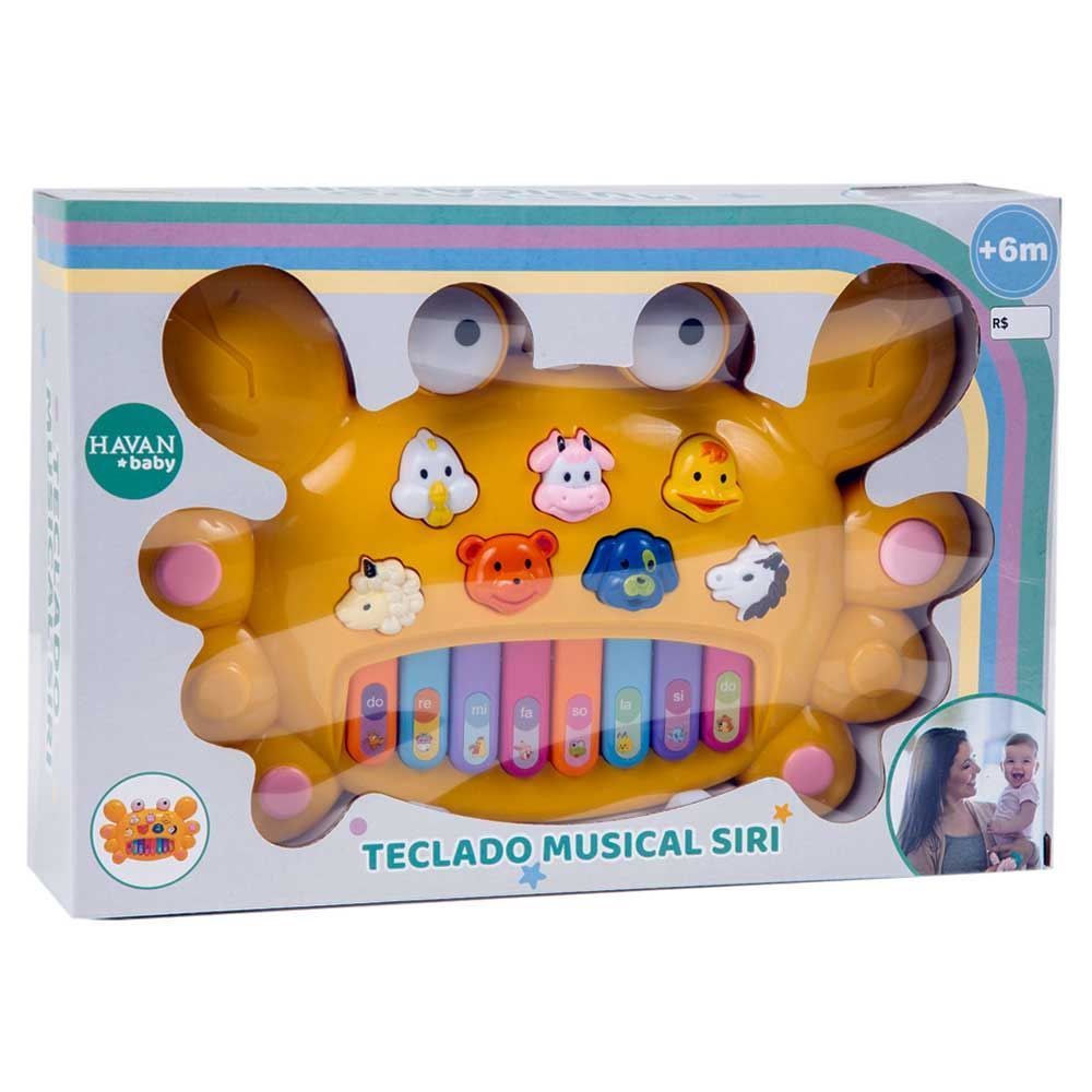 Teclado Musical Siri Amarelo Havan Toys - HBR0422