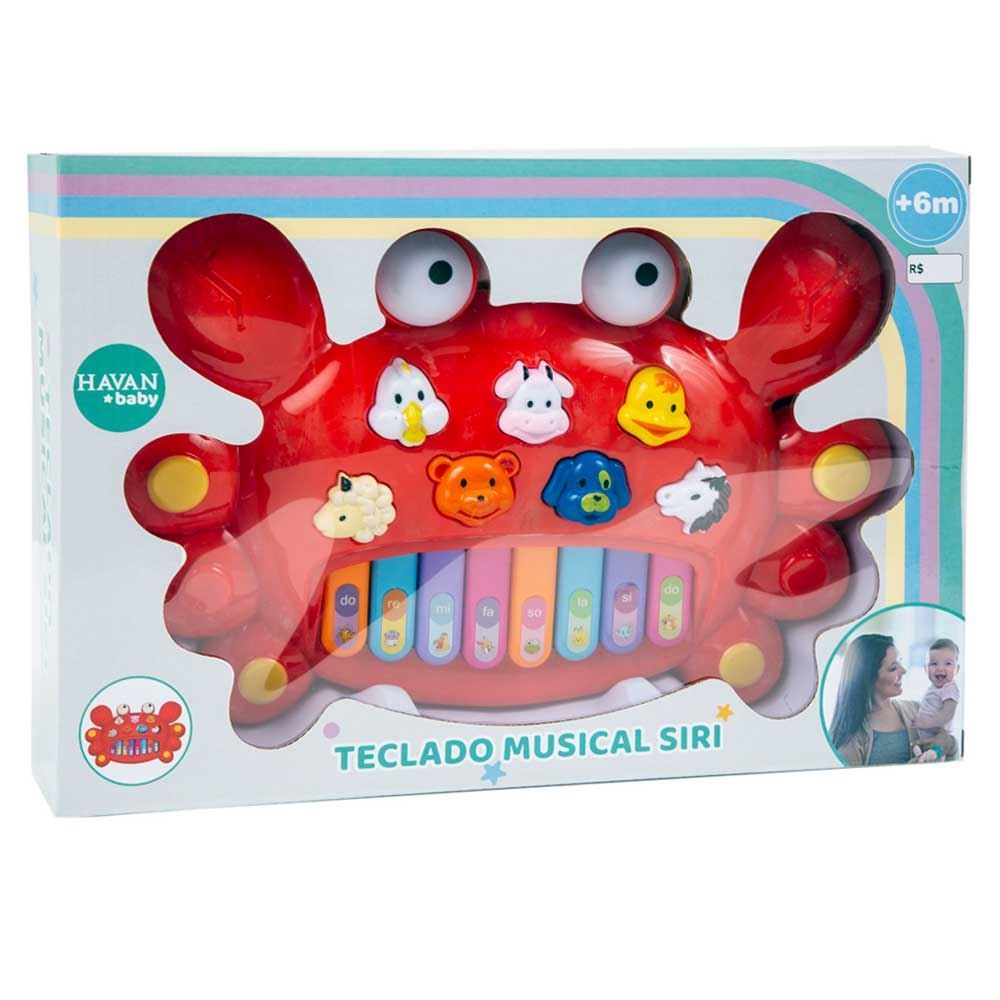 Teclado Musical Siri Vermelho Havan Toys - HBR0421