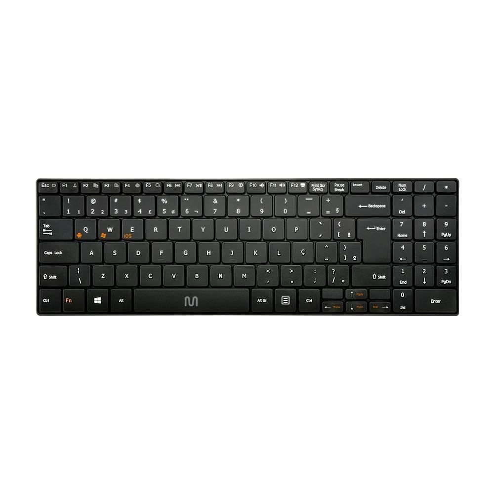Teclado Slim Sem Fio Bluetooth Multi Ts300 - Preto