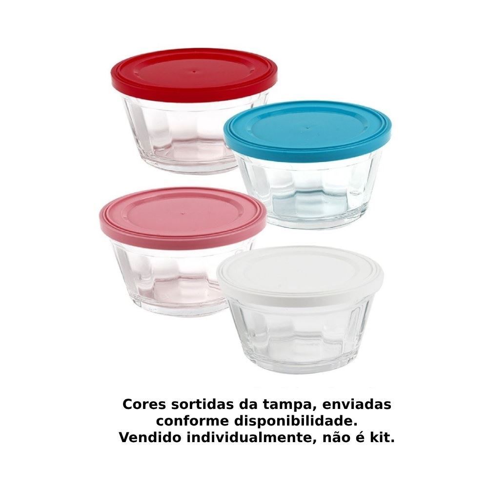 Tigela Americano Com Tampa Nadir 600Ml - Cores Sortidas