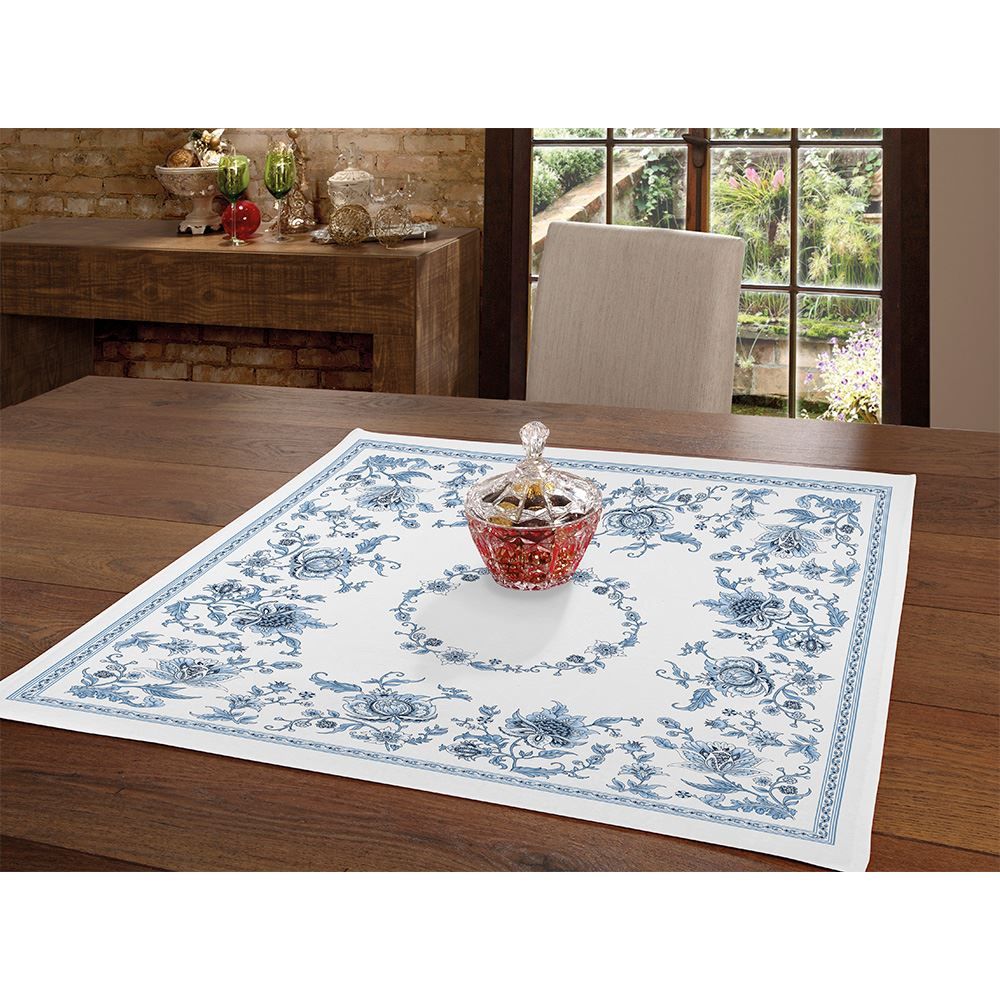 Toalha Centro De Mesa Clean Döhler - Chintz Azul Novo