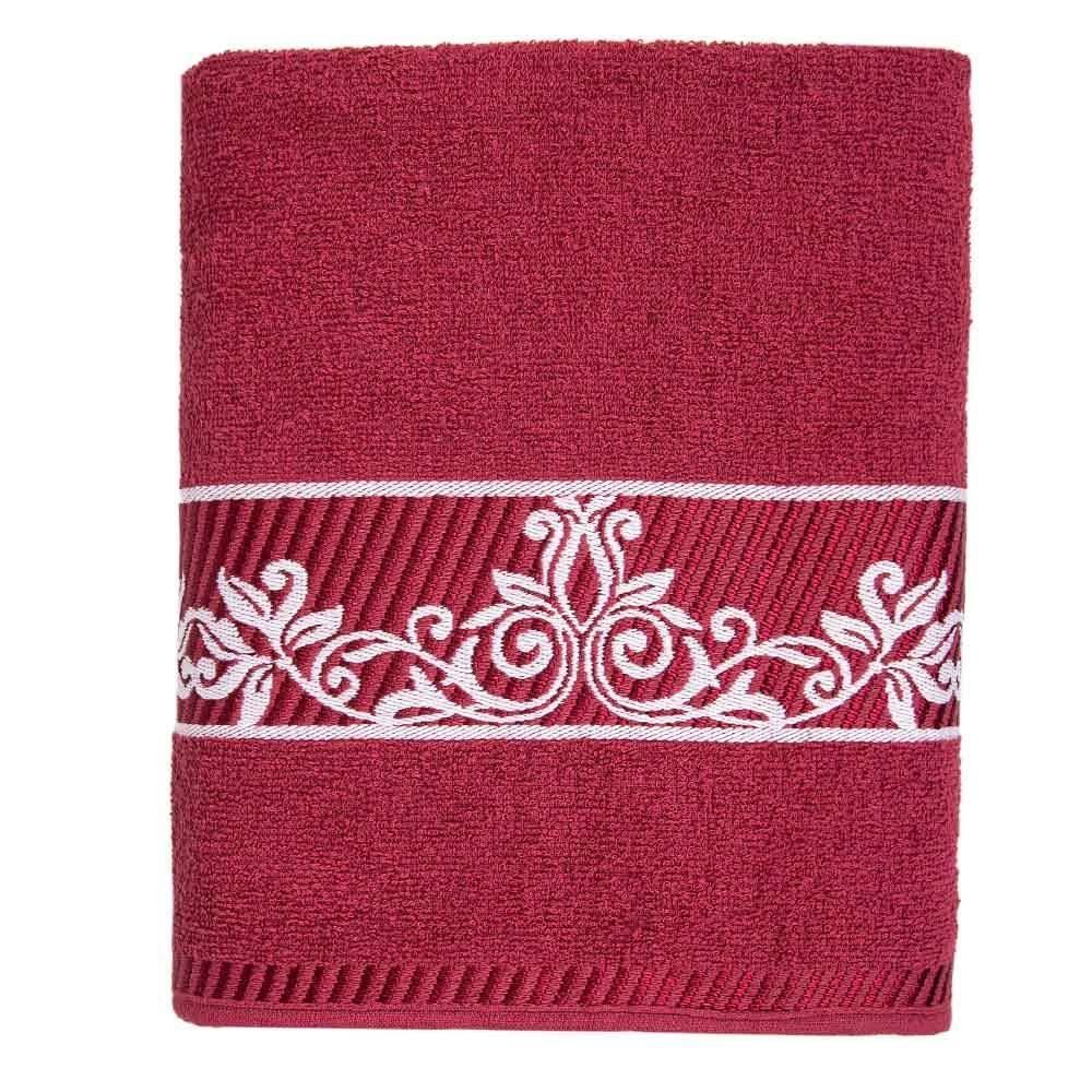 Toalha De Banho 100% Algodão Botanic Havan Casa - Borgonha