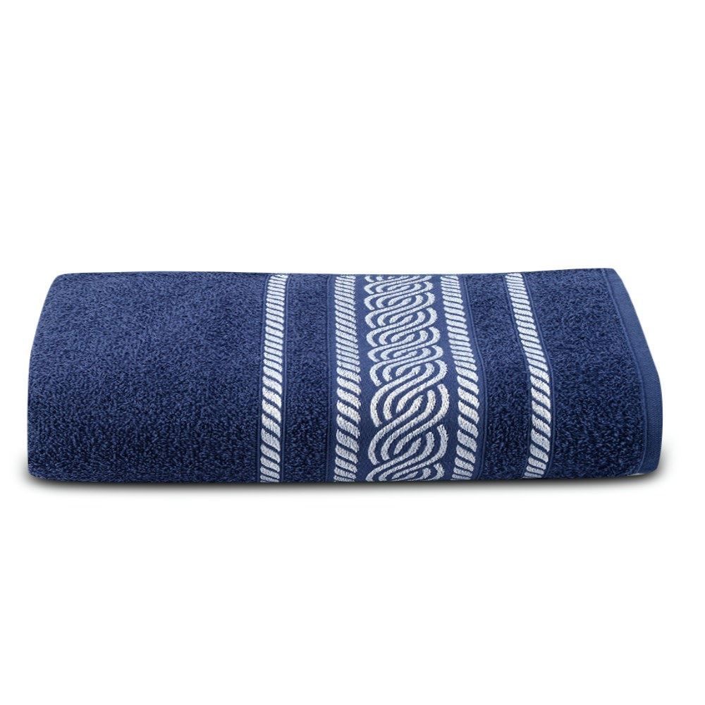 Toalha De Banho 100% Algodão Napole Havan Casa - Azul Marinho