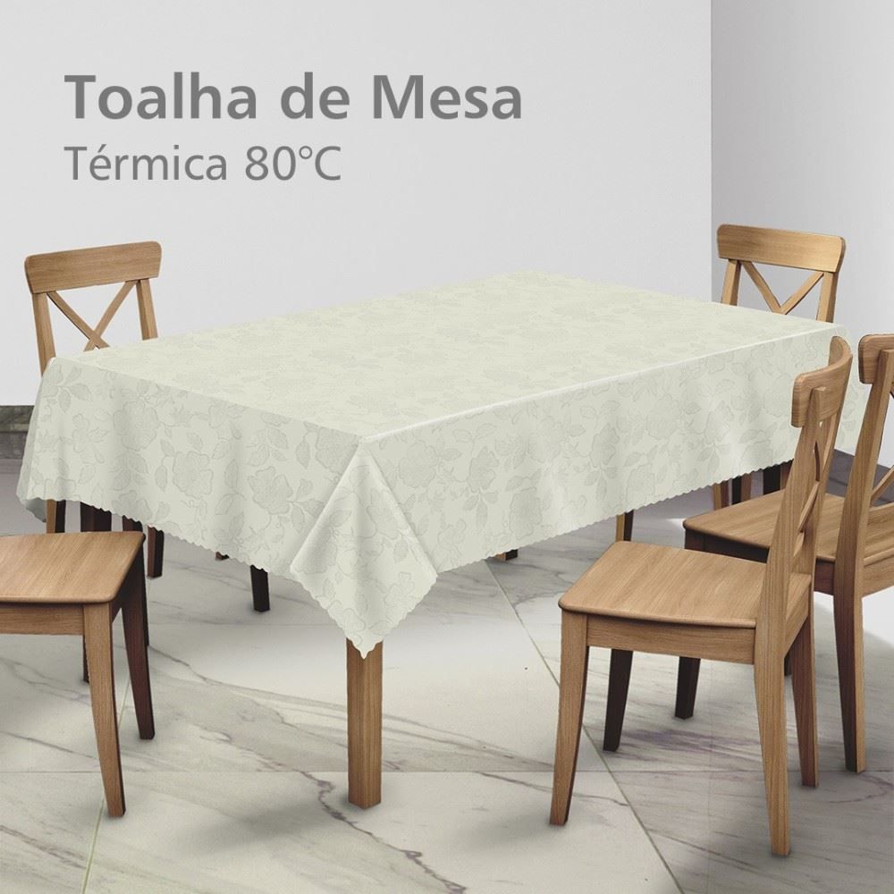 Toalha De Mesa 1,38X3,00 M Térmica Até 80° Salehtex - Palha