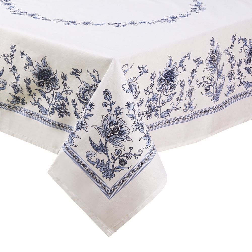 Toalha De Mesa 1,40 X 2,10M Clean Döhler - Chintz Azul Novo