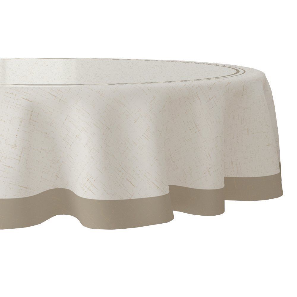 Toalha De Mesa 1,50M Redonda Estampada Havan Casa - Areia