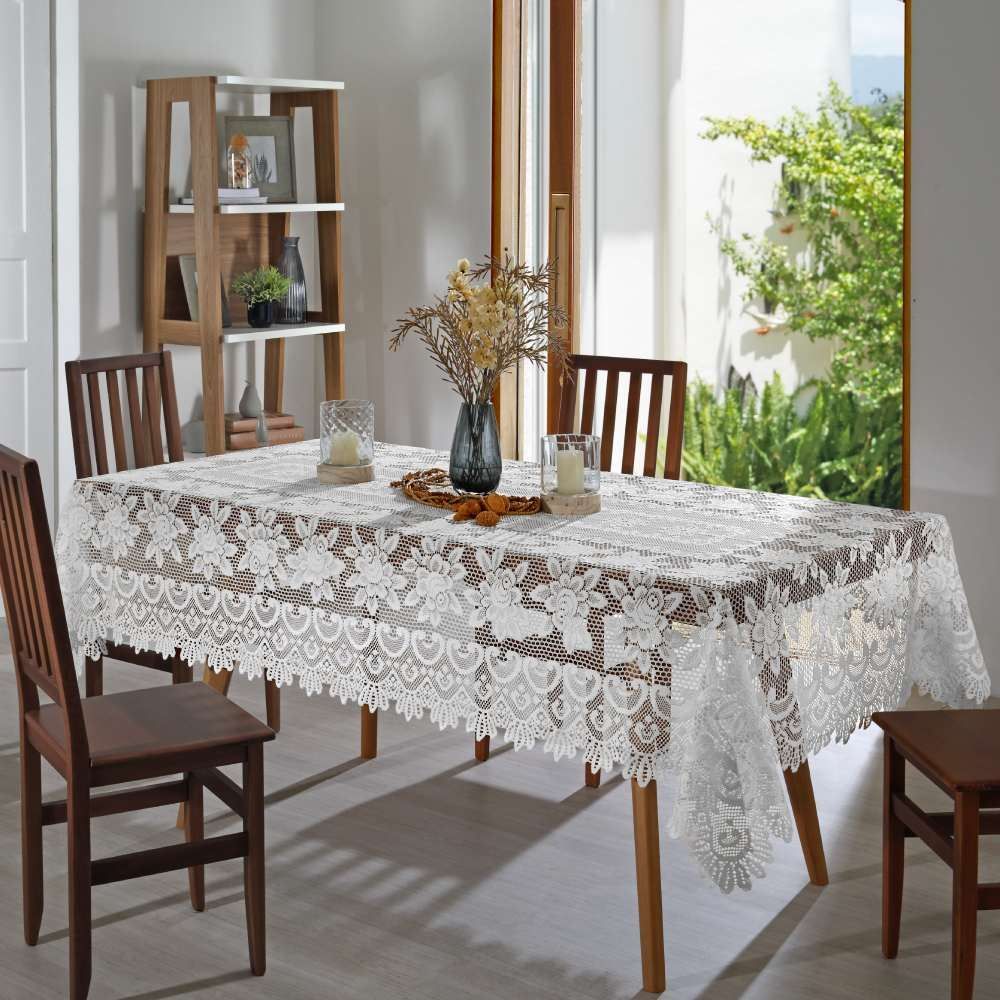 Toalha De Mesa Gardênia 1,50M X 2,70M Havan Casa - Branco