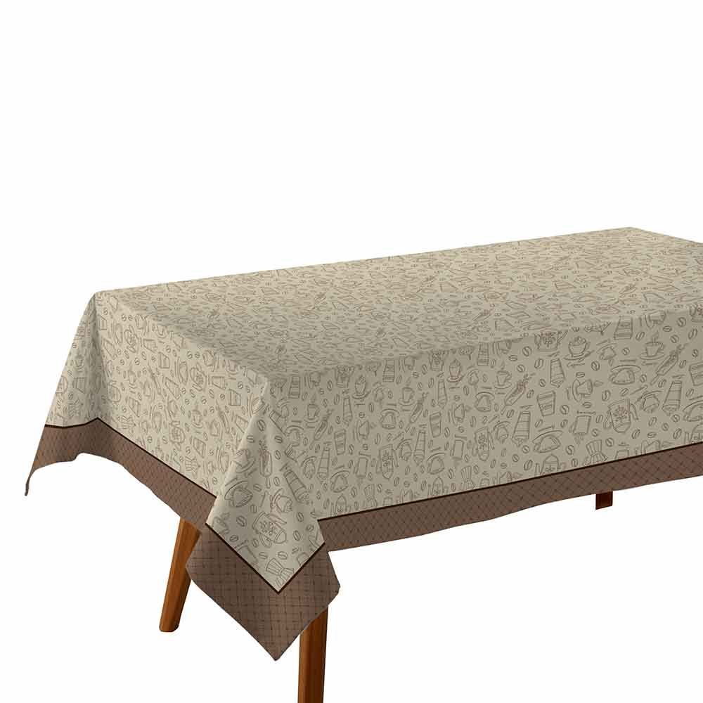 Toalha De Mesa 1,40X2,50M Clean Döhler - Desenho Café