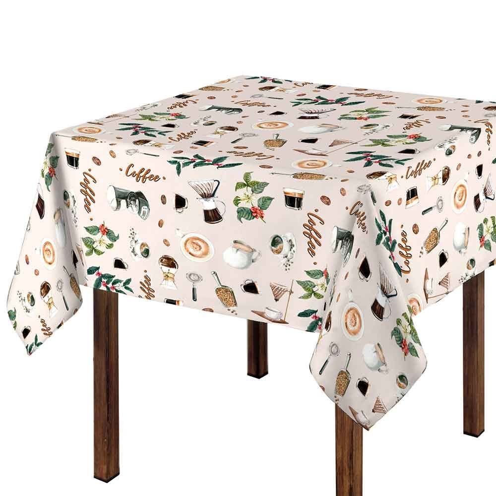 Toalha De Mesa Retangular 1,80X1,80 M Clean Renova Döhler - Café Brasil 
