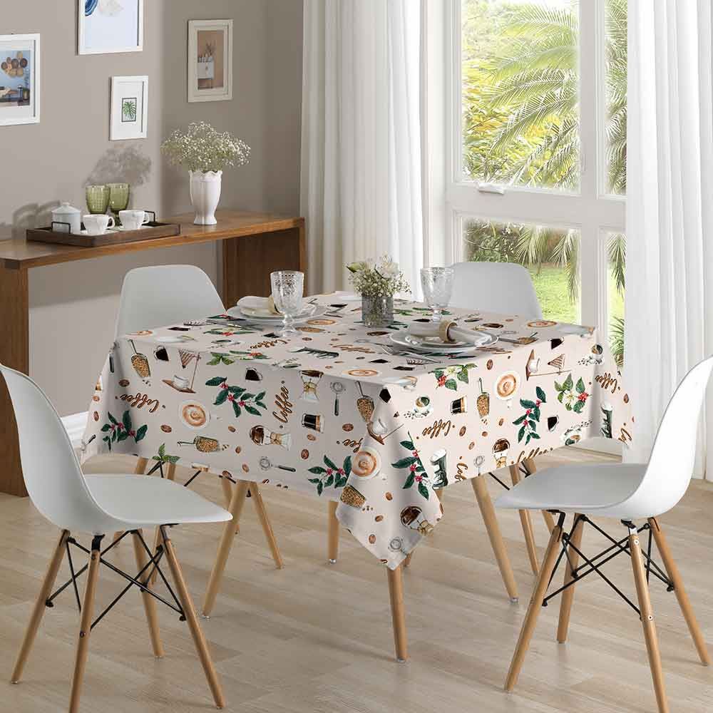 Toalha De Mesa Retangular 1,80X1,80 M Clean Renova Döhler - Café Brasil 