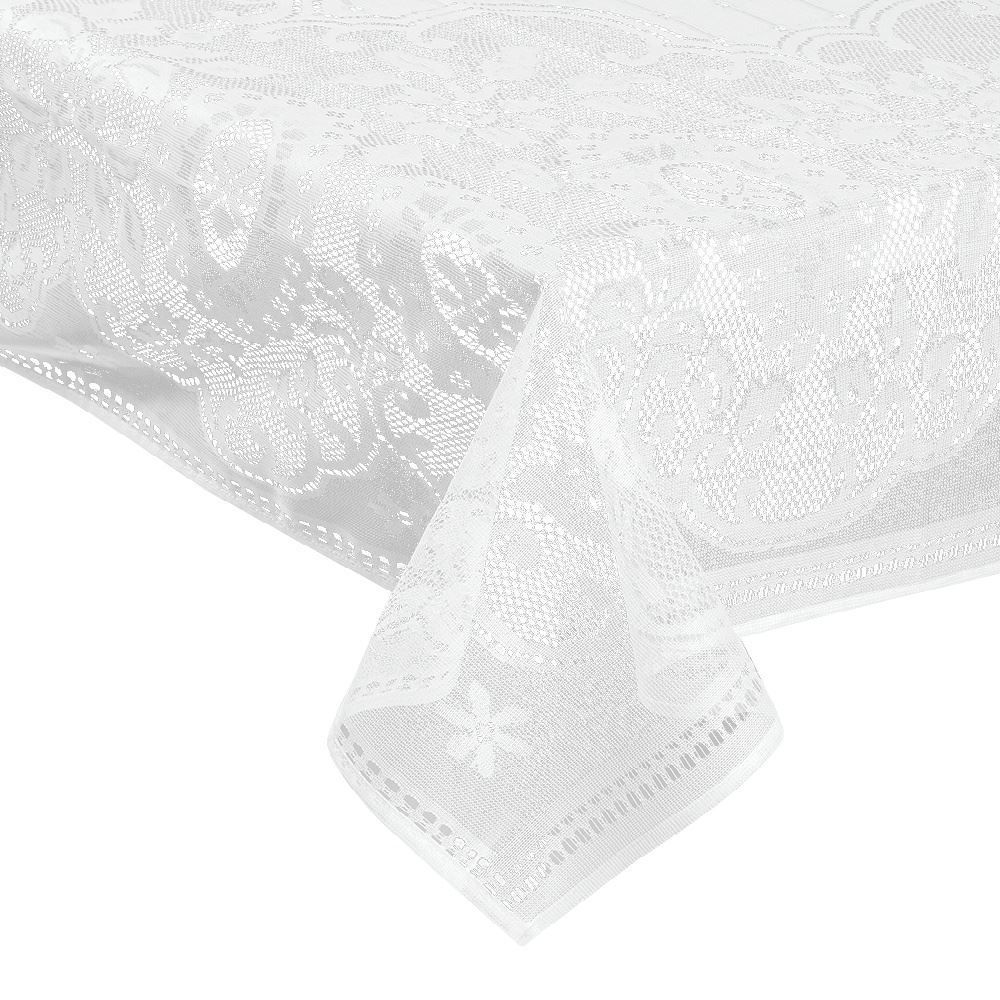Toalha De Mesa 1,40X 2,00M Renda Venezuela Lepper - Branco