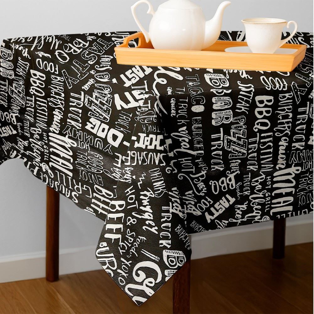 Toalha De Mesa Térmica 1,40X3,00 M Havan Casa  - Palavras