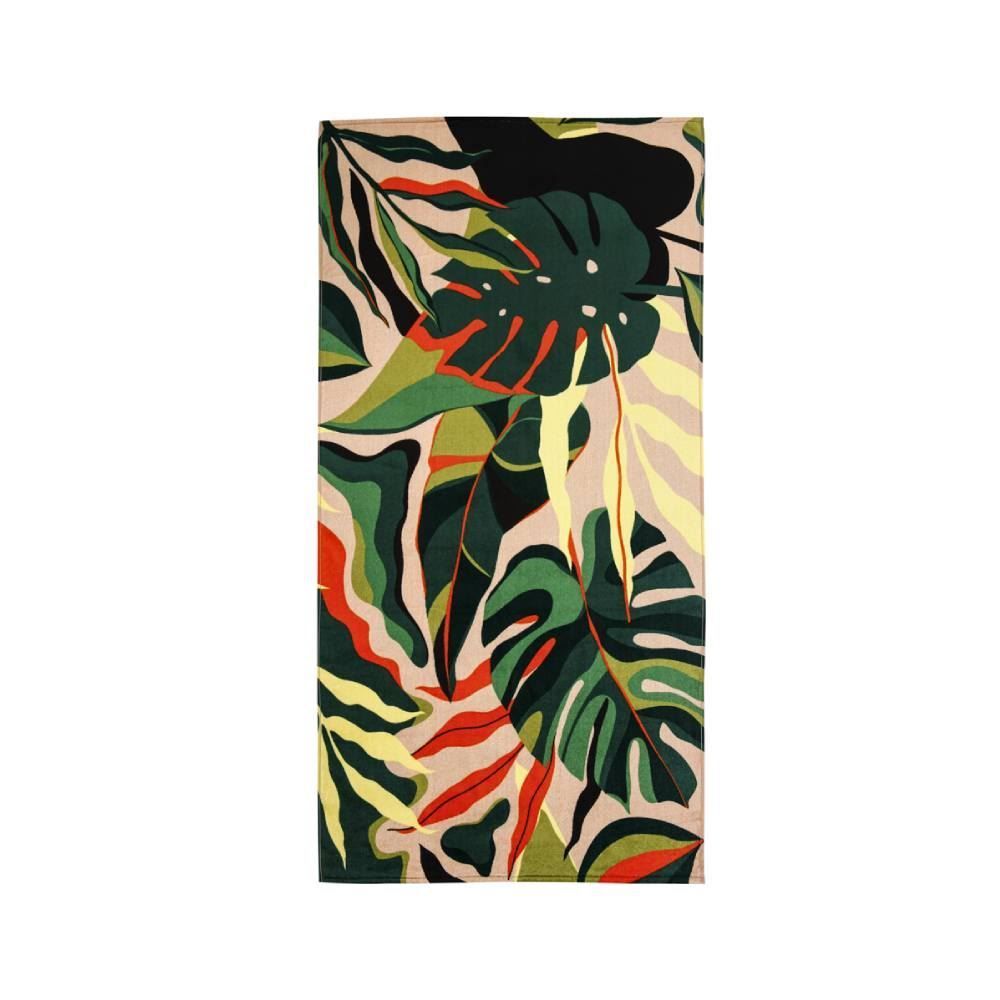 Toalha De Praia Aveludada 100% Algodão Döhler - Folhagens novo