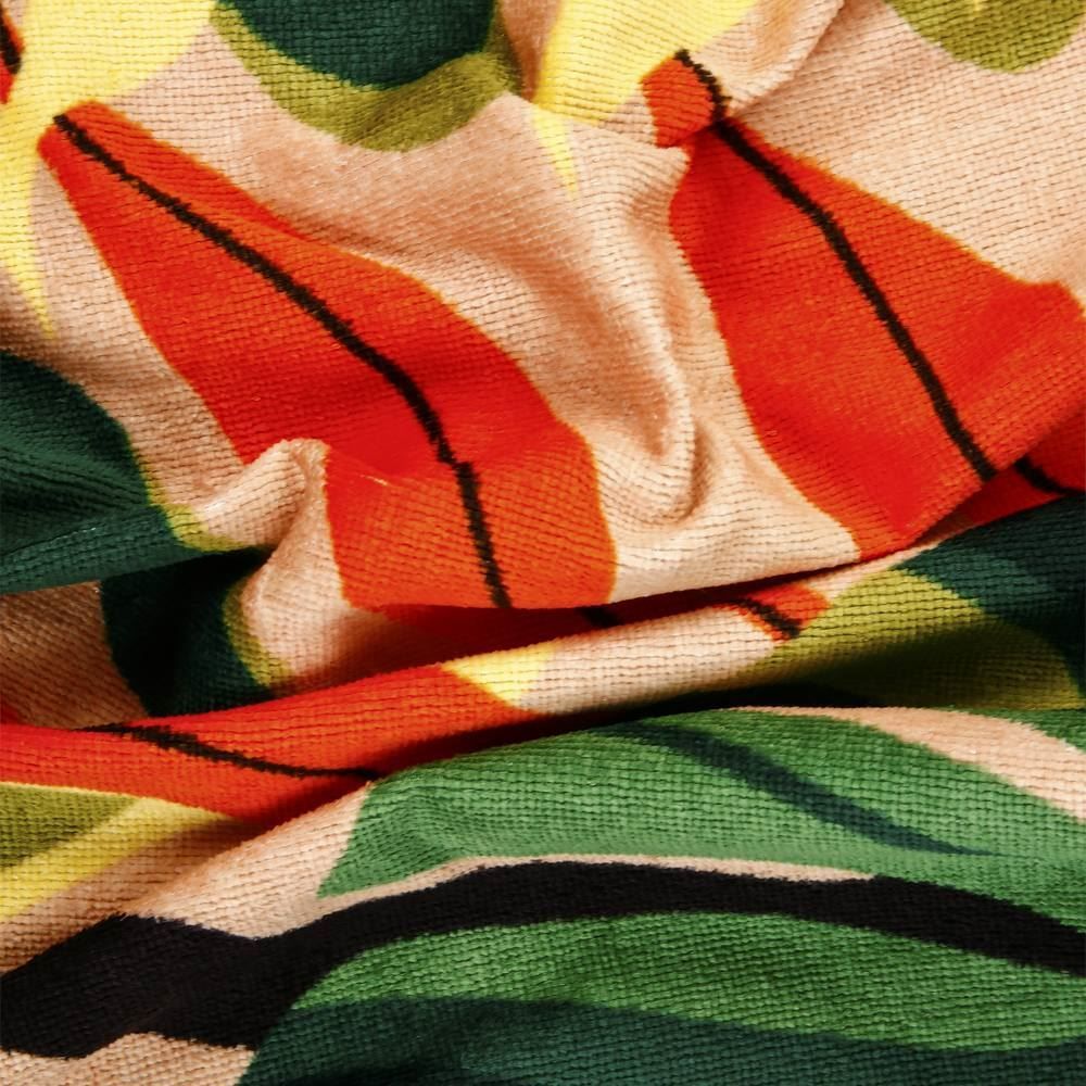 Toalha De Praia Aveludada 100% Algodão Döhler - Folhagens novo