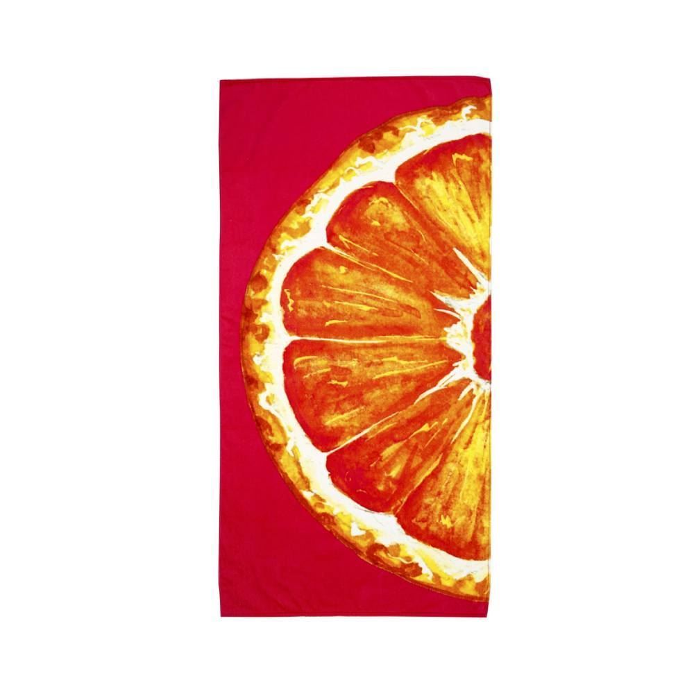 Toalha De Praia Aveludada 100% Algodão Döhler - Laranja novo