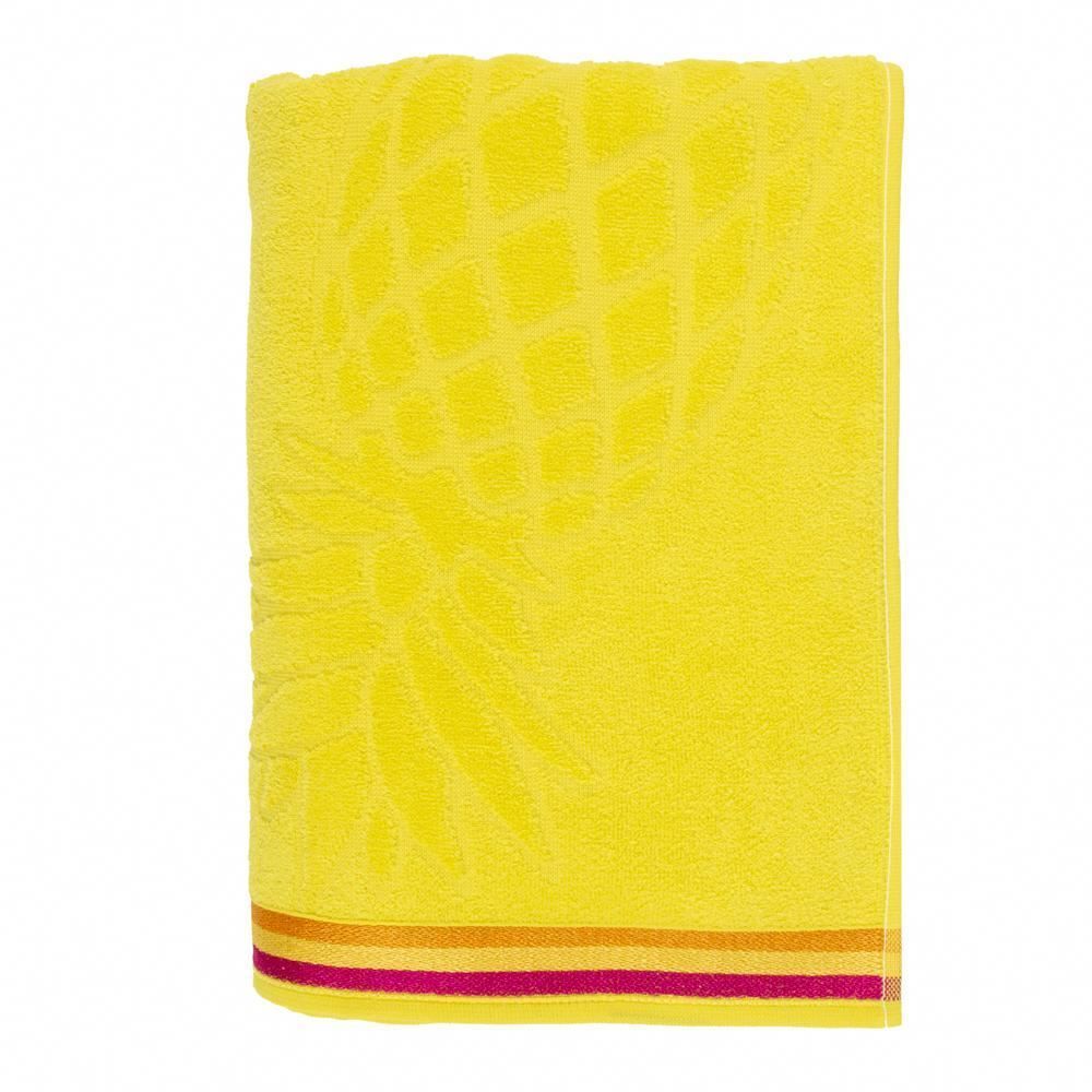 Toalha De Praia Aveludada 100% Algodão Havan - Abacaxi Amarelo