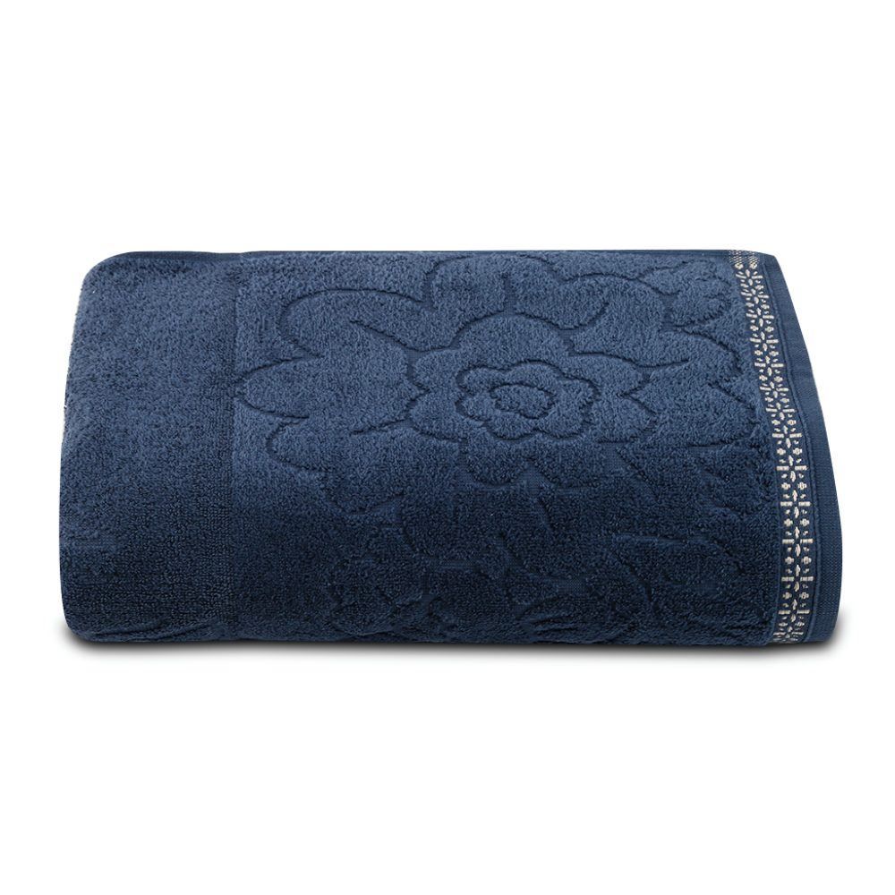 Toalha De Rosto 100% Algodão Glamour Havan Casa - Azul Marinho