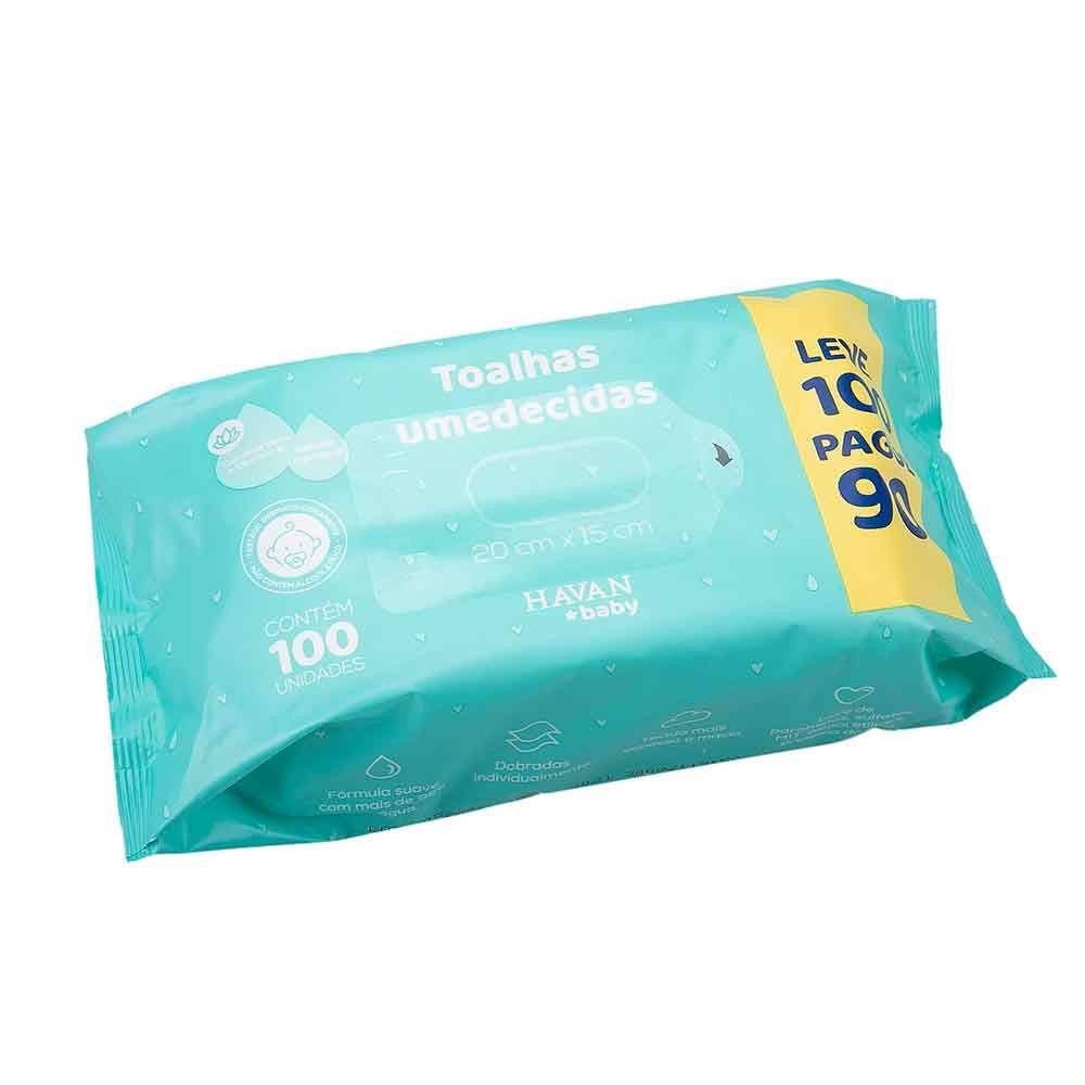 Toalhinha Umedecidas Flowpack 100 Unidades Havan Baby - 100 Unidades