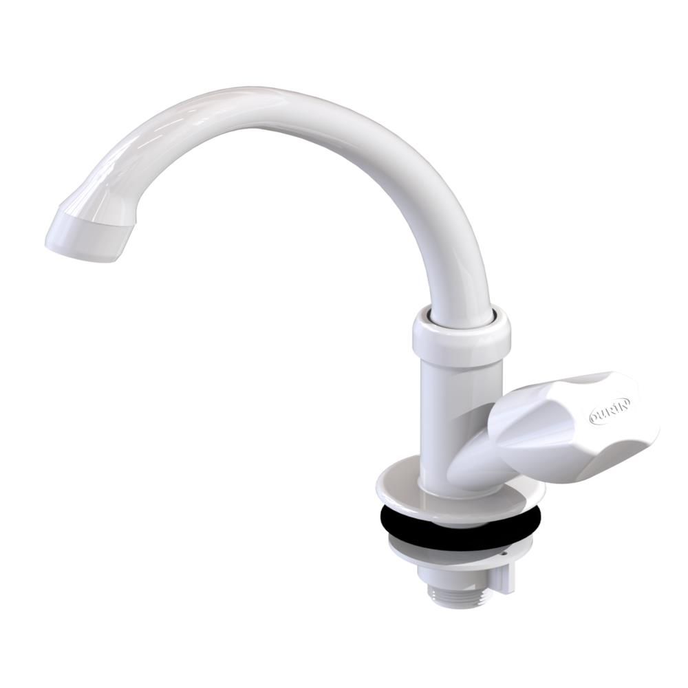 Torneira Mesa Cozinha Pp Bica Alta Branca Durin