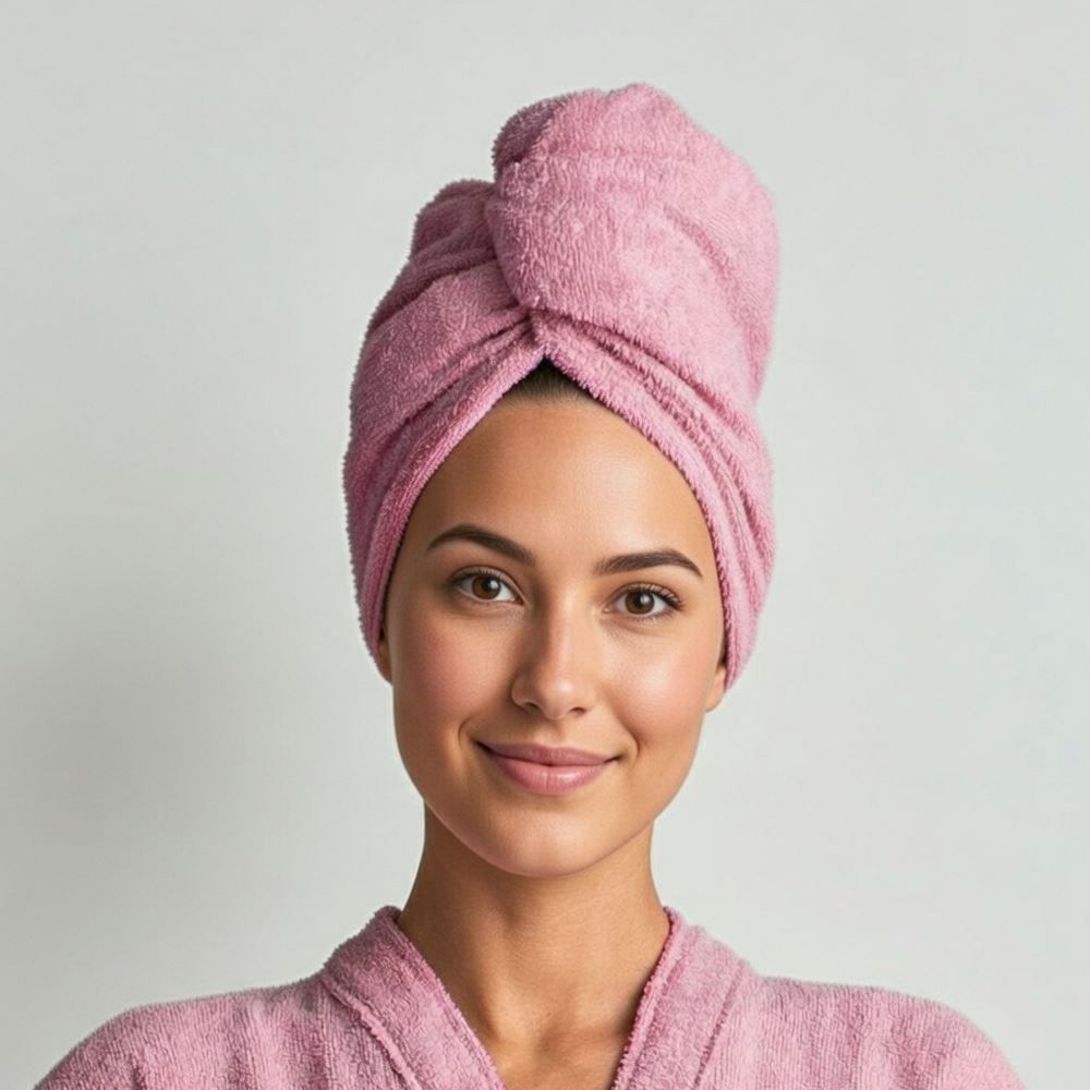 Touca de Banho Felpuda Havan - Perfume Rosa