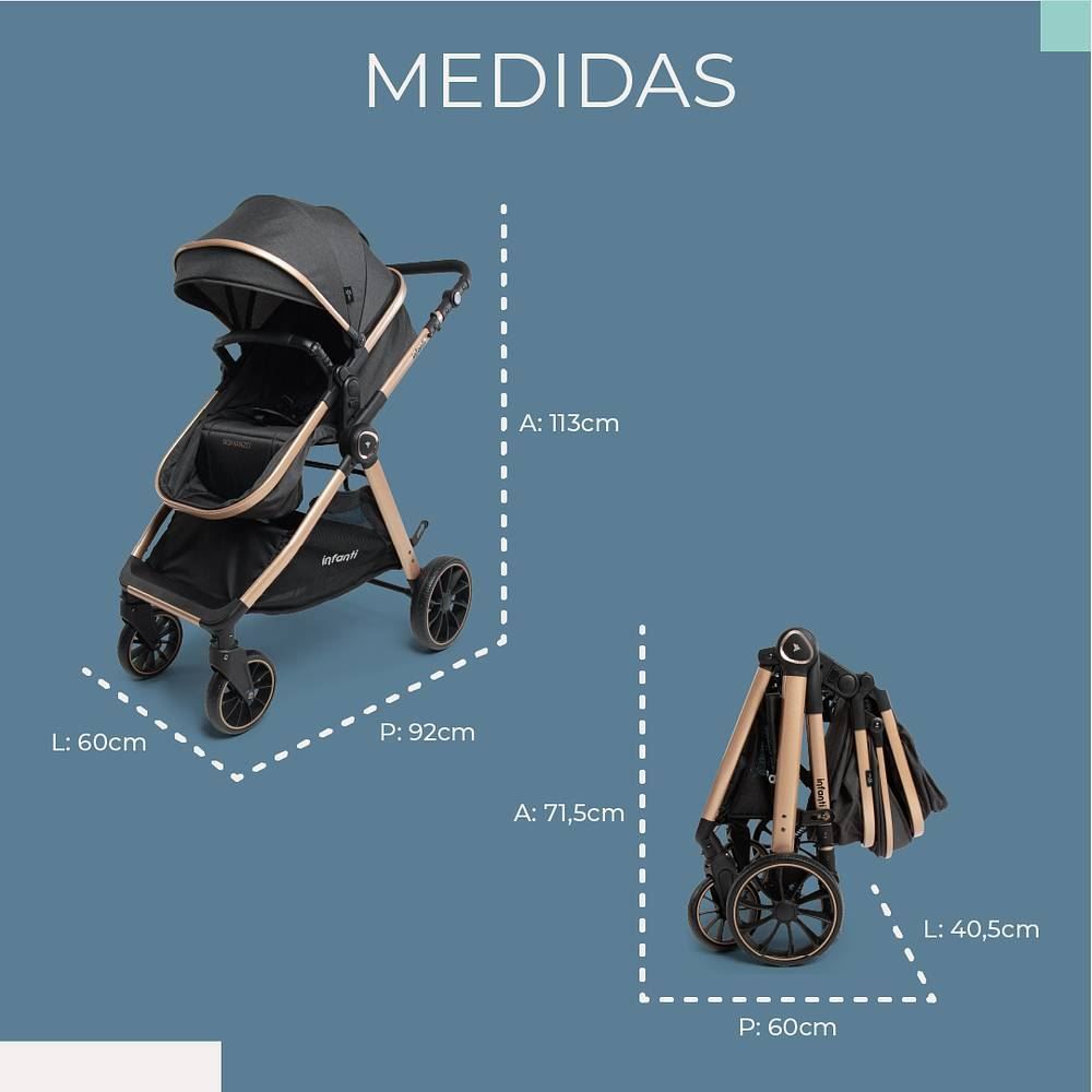 Travel System Romanzo Duo Infanti - Preto Bronze
