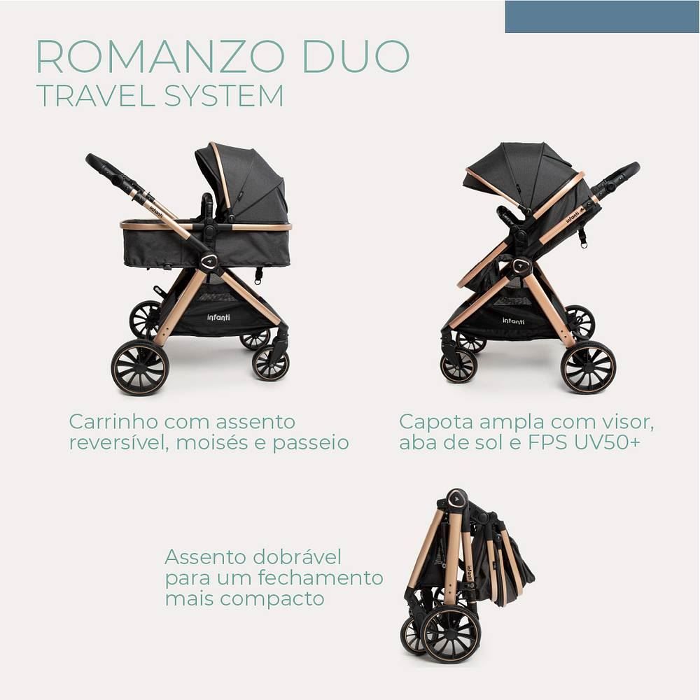 Travel System Romanzo Duo Infanti - Preto Bronze