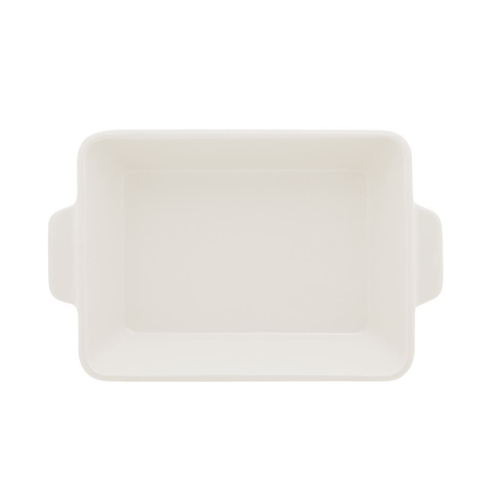 Travessa De Porcelana Com Alça 800Ml Lyor - BASIC BRANCO