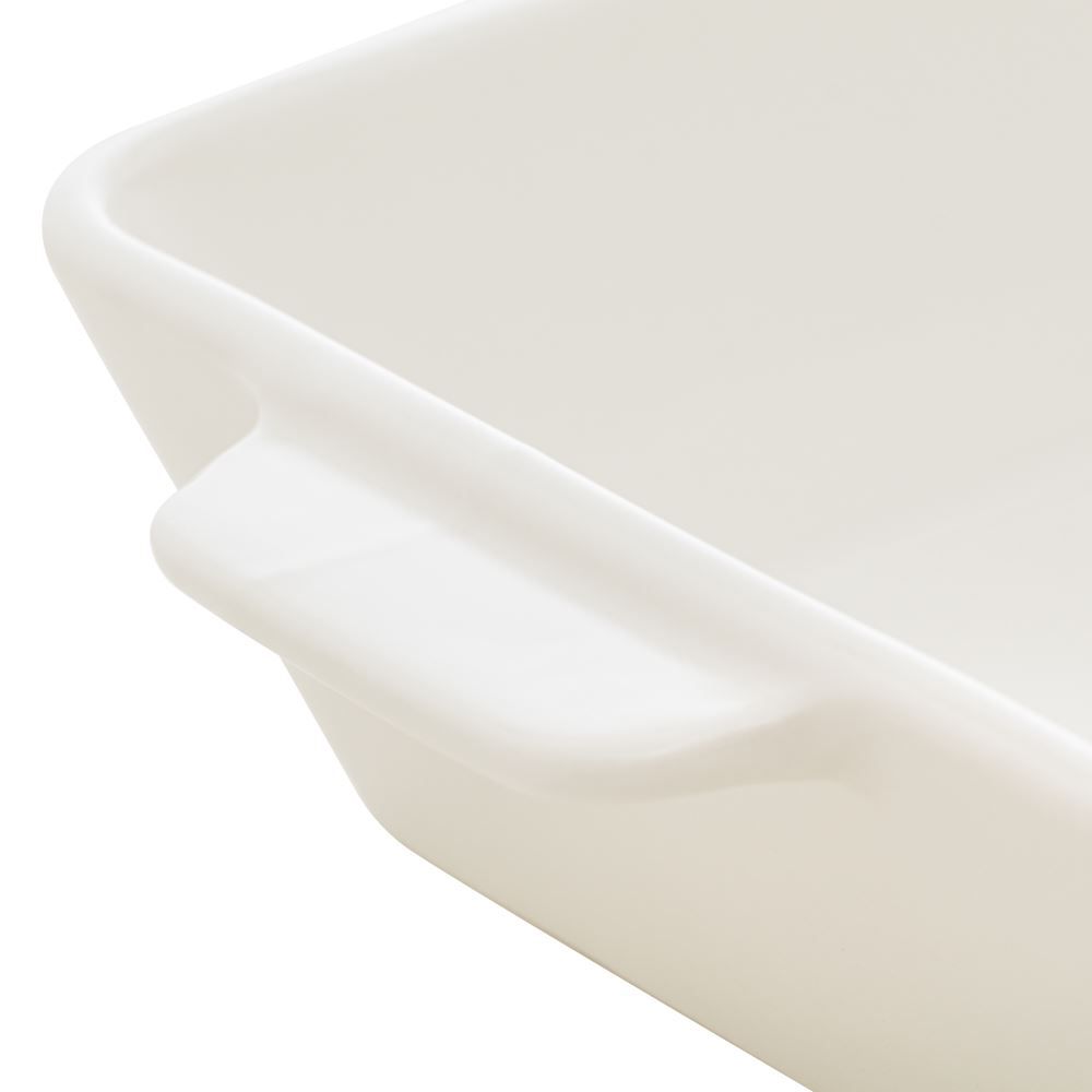 Travessa De Porcelana Com Alça 800Ml Lyor - BASIC BRANCO