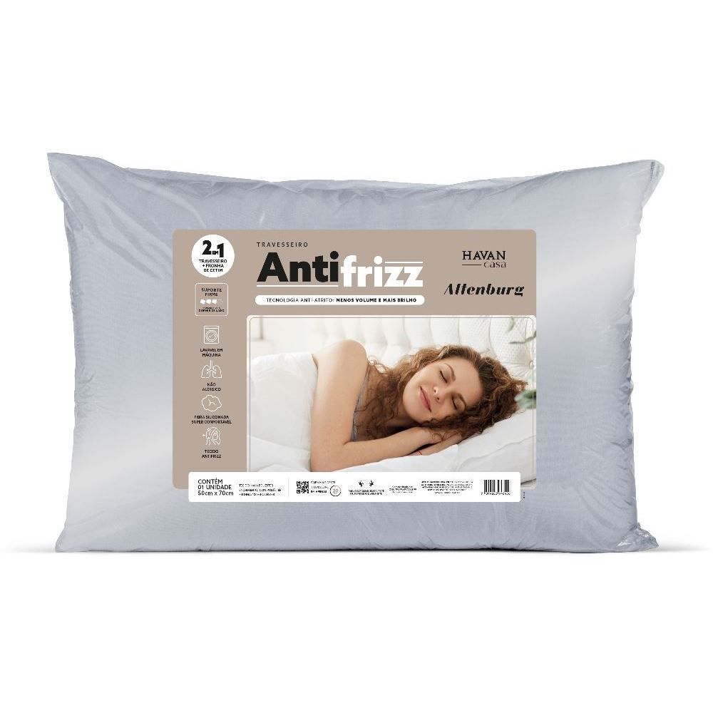 Travesseiro Antifrizz 50Cm X 70Cm Altenburg - Cinza