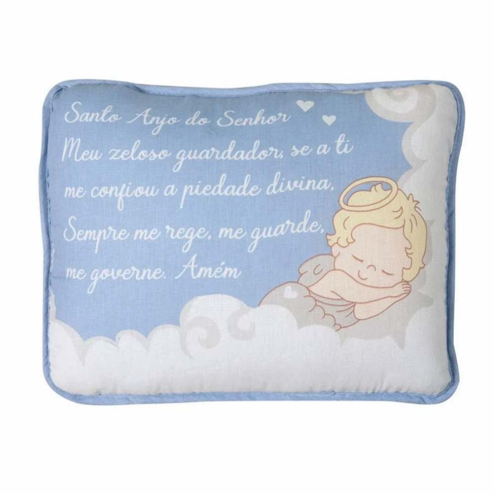 Travesseiro De Bebê Santo Anjo Havan Baby - Azul Claro