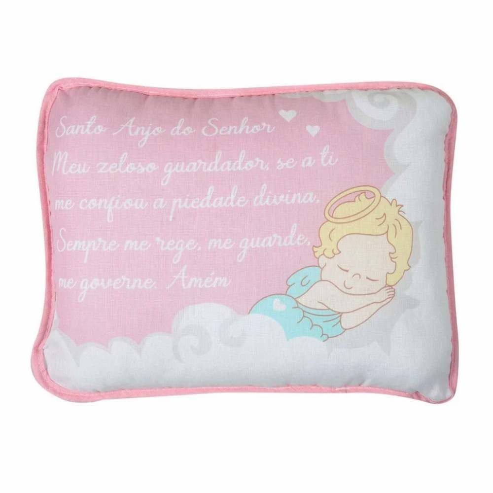Travesseiro De Bebê Santo Anjo Havan Baby - Rosa Claro
