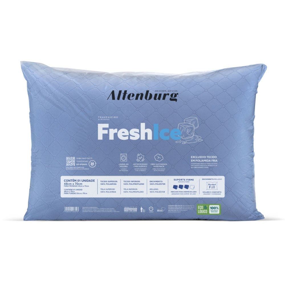 Travesseiro Fresh Ice 48Cm X 70Cm Altenburg - Azul