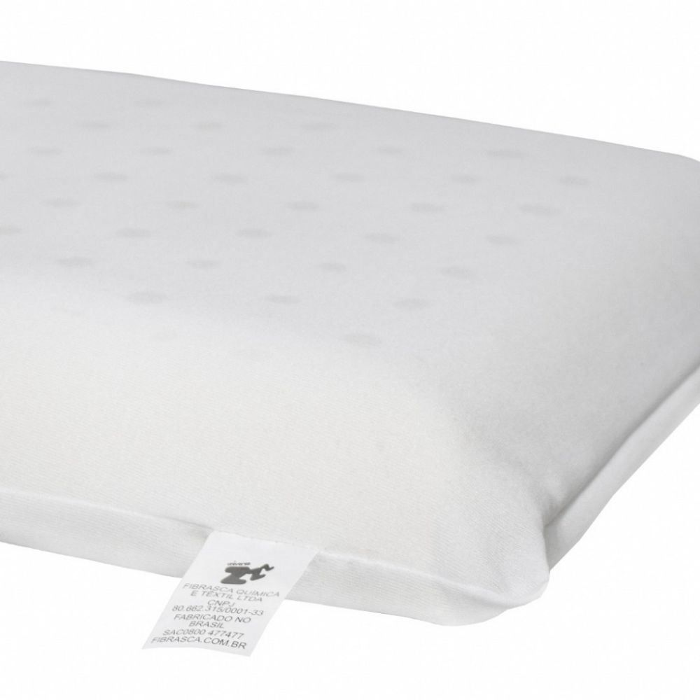 Travesseiro Infantil Algodão Percal Nasa Baby Fibrasca - Branco