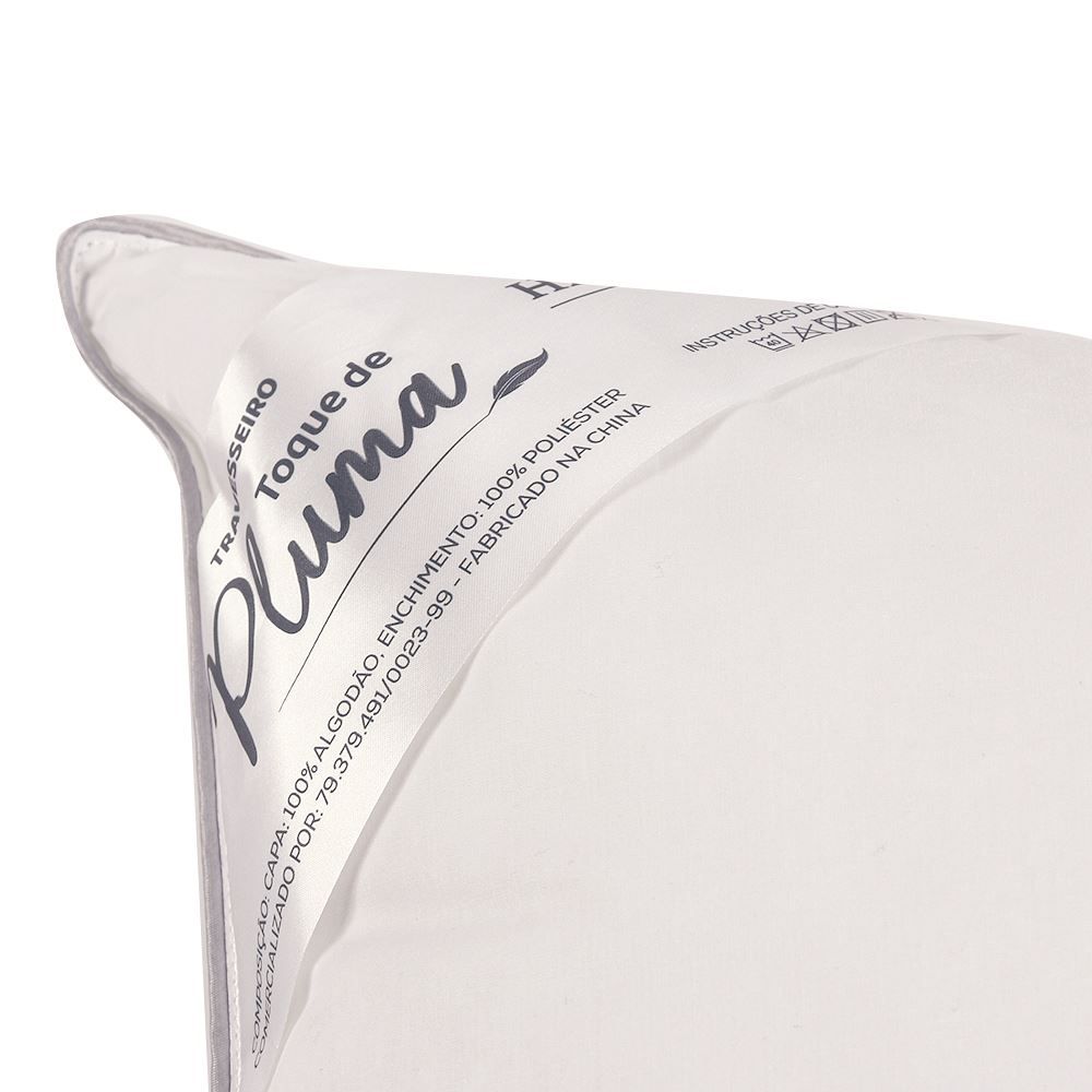 Travesseiro Toque De Pluma 50Cm X 70Cm Havan Casa - Branco