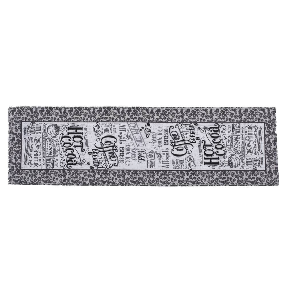 Trilho De Mesa Retangular 30X100cm Dia A Dia Karsten - Black Coffee