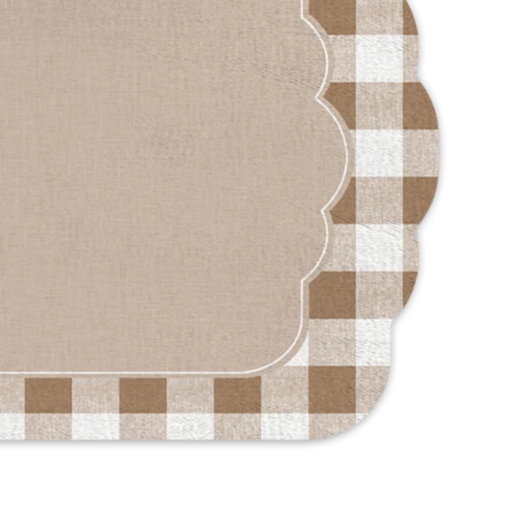 Trilho De Mesa Viena 40X120 Cm Havan Casa - Vichy Textura Bege