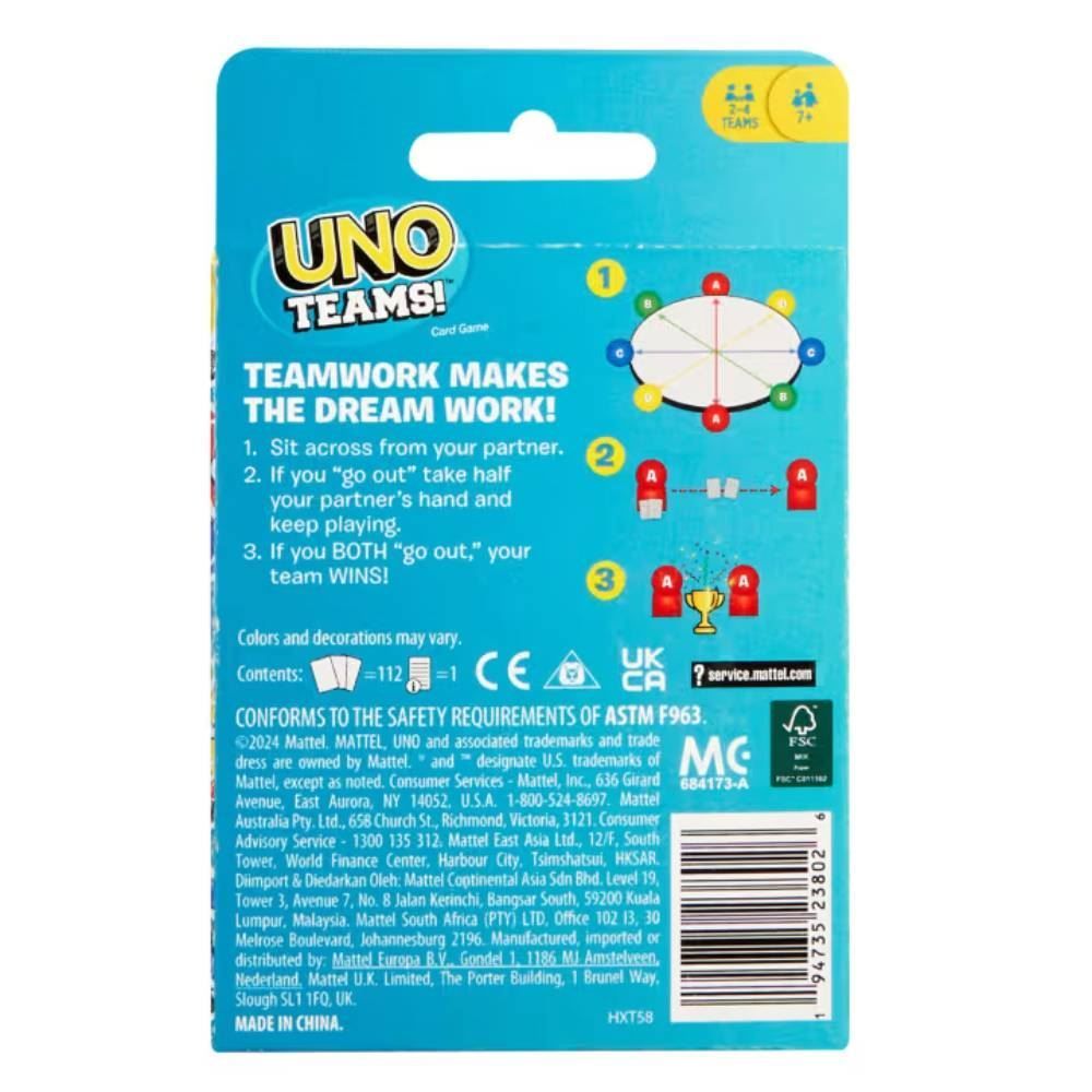 Uno Jogo De Cartas Teams Mattel - HXT58