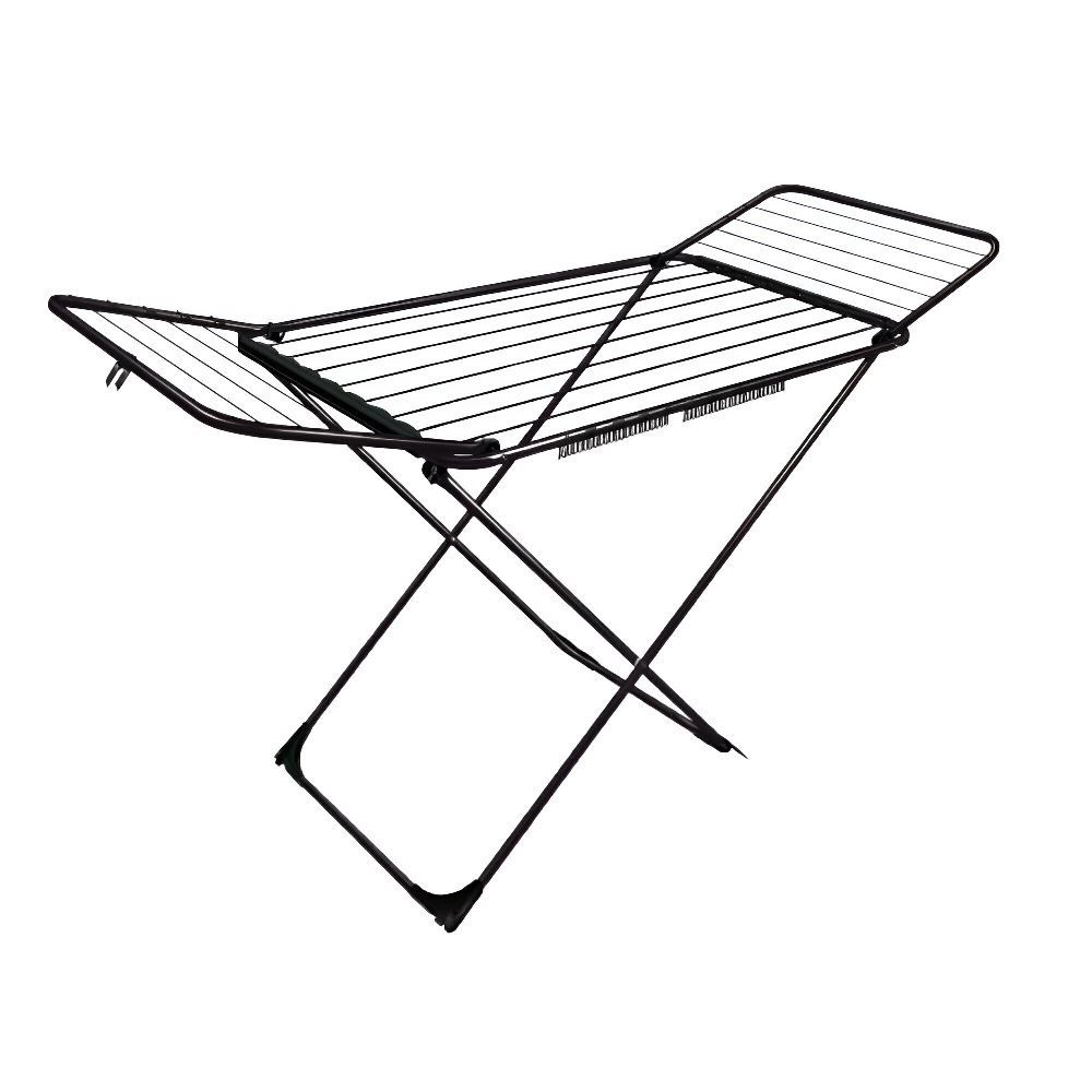 Varal De Chão Com Abas E Rodinhas Pegasús Secalux - Preto 