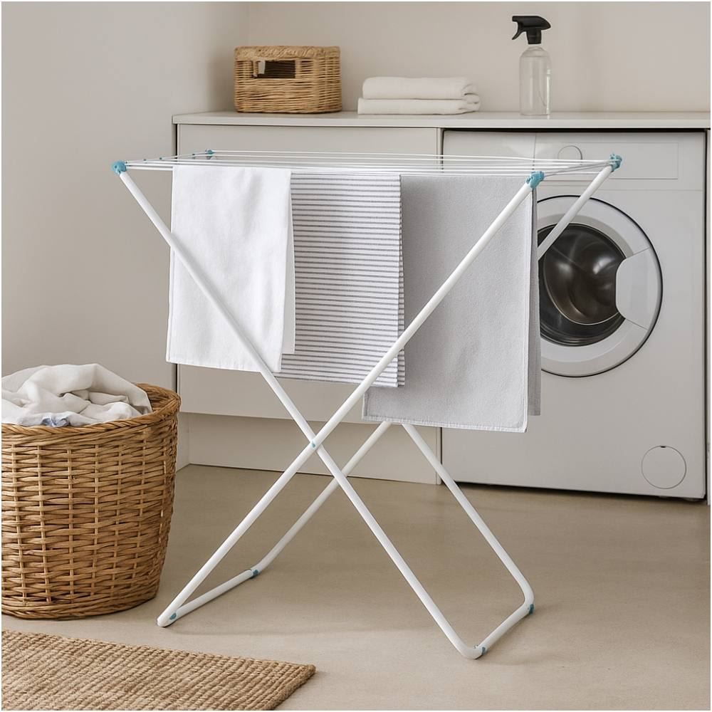 Varal De Chão Slim Pequeno Sem Abas Mor - Branco