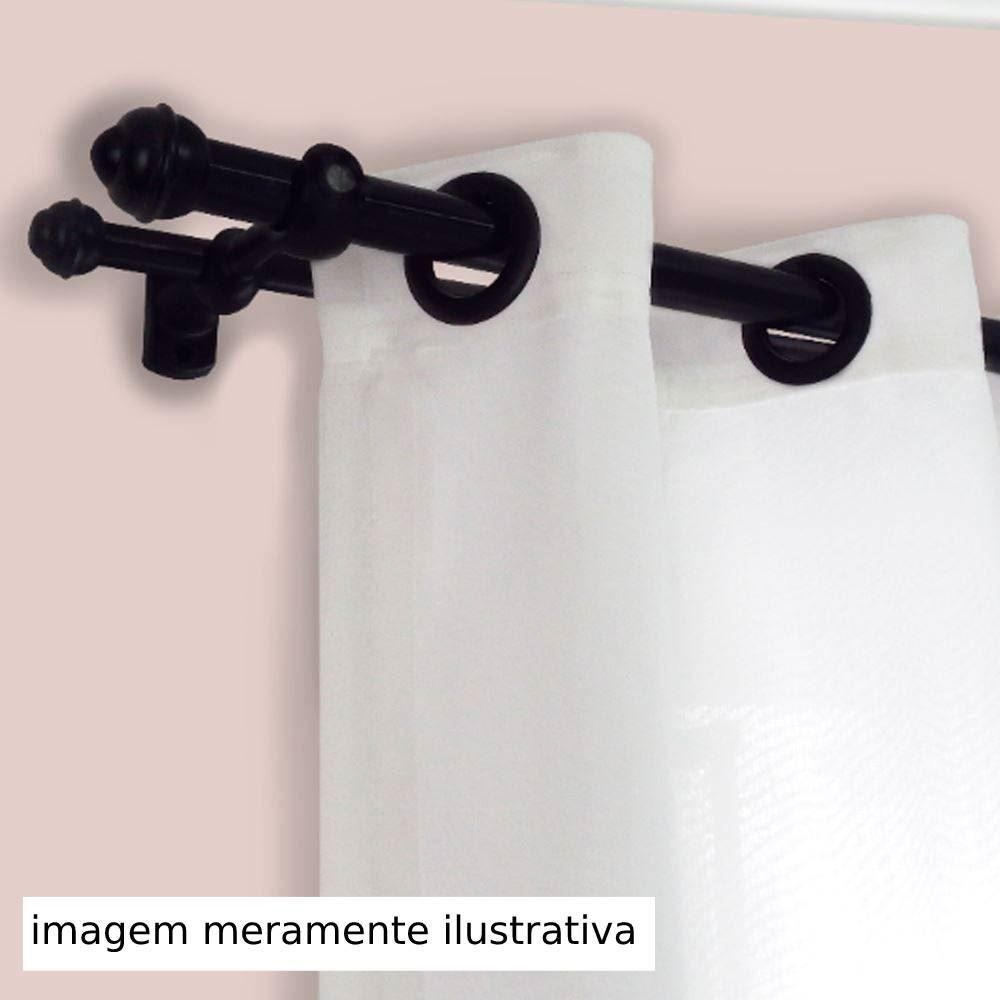 Varão De Cortina Grosso Duplo 2,00 M Fosco Havan - Preto Fosco