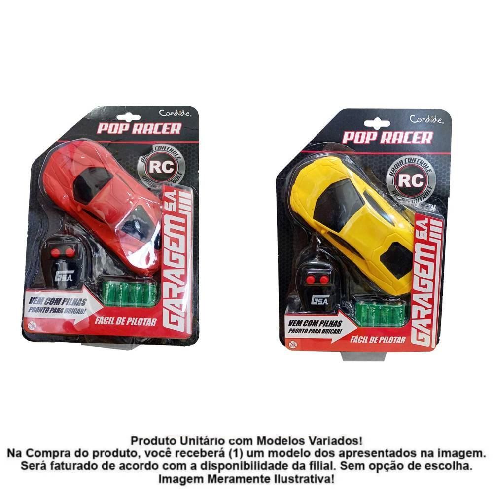 Veiculo Radio Controle Pop Racer Candide 3 Funções Pilhas Inclusas - 35145