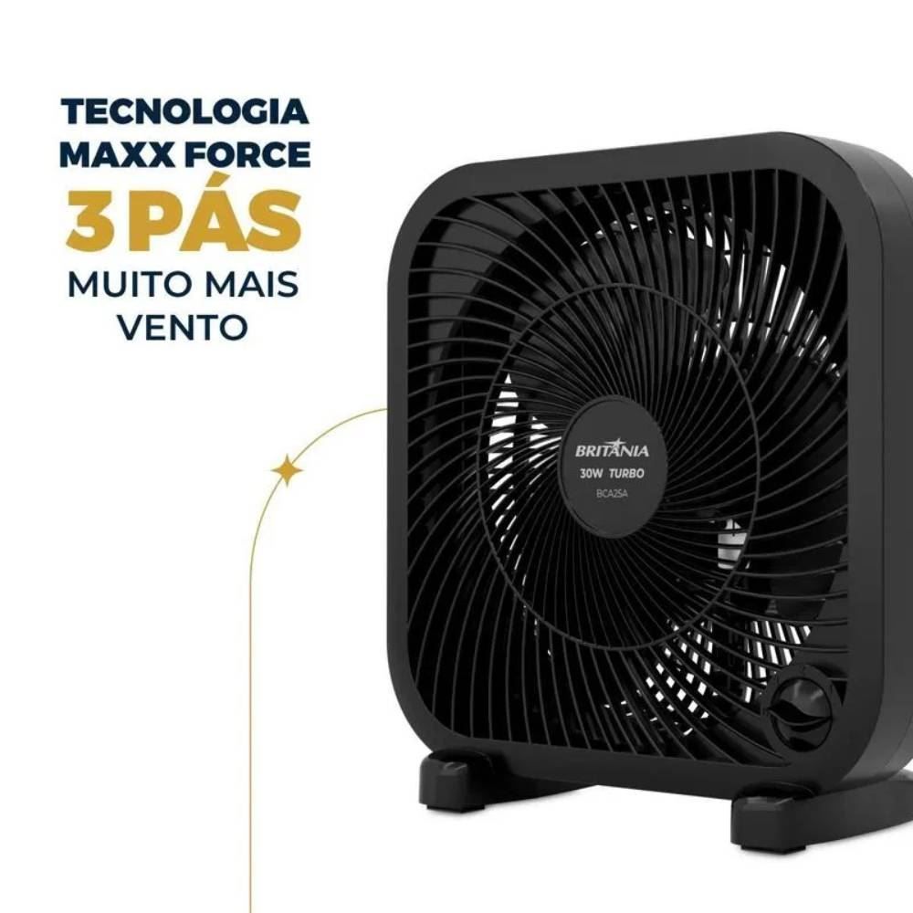 Ventilador Circulador Britânia 30W 3 Velocidades BCA25A